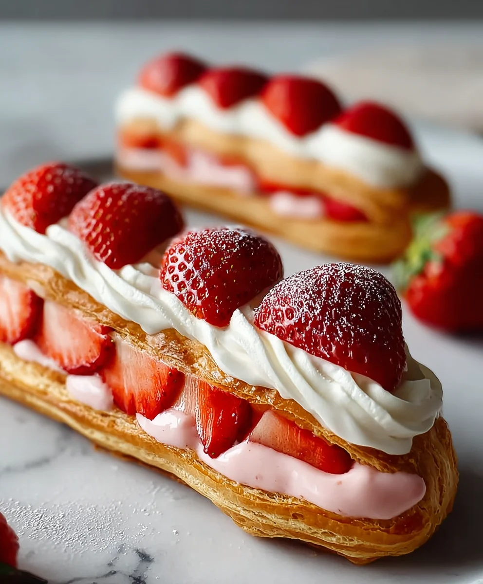 Delicious Strawberry Eclair Recipe-Fresh Fruity Treat