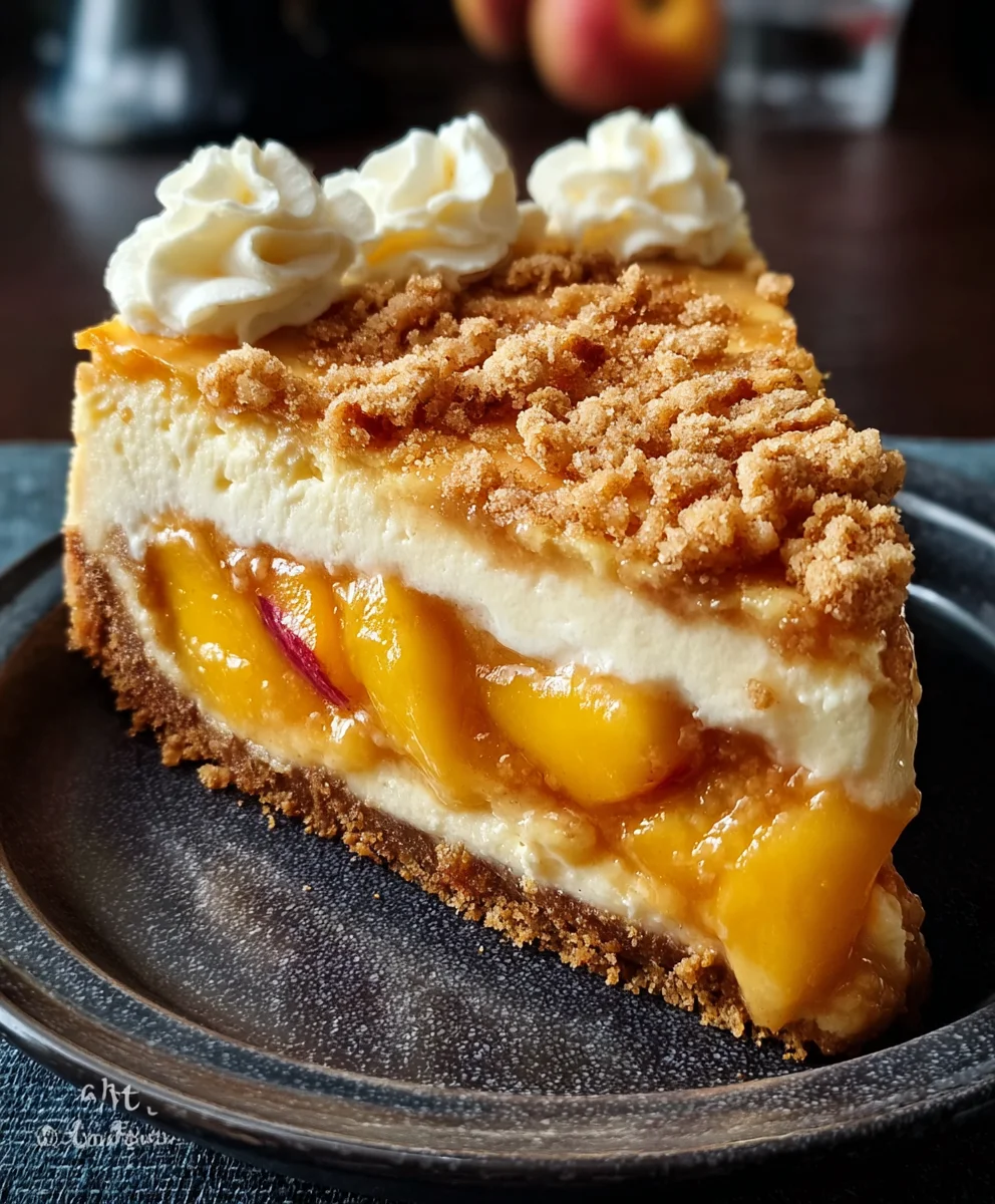 Peach Cobbler Cheesecake-Delicious Dessert Recipe