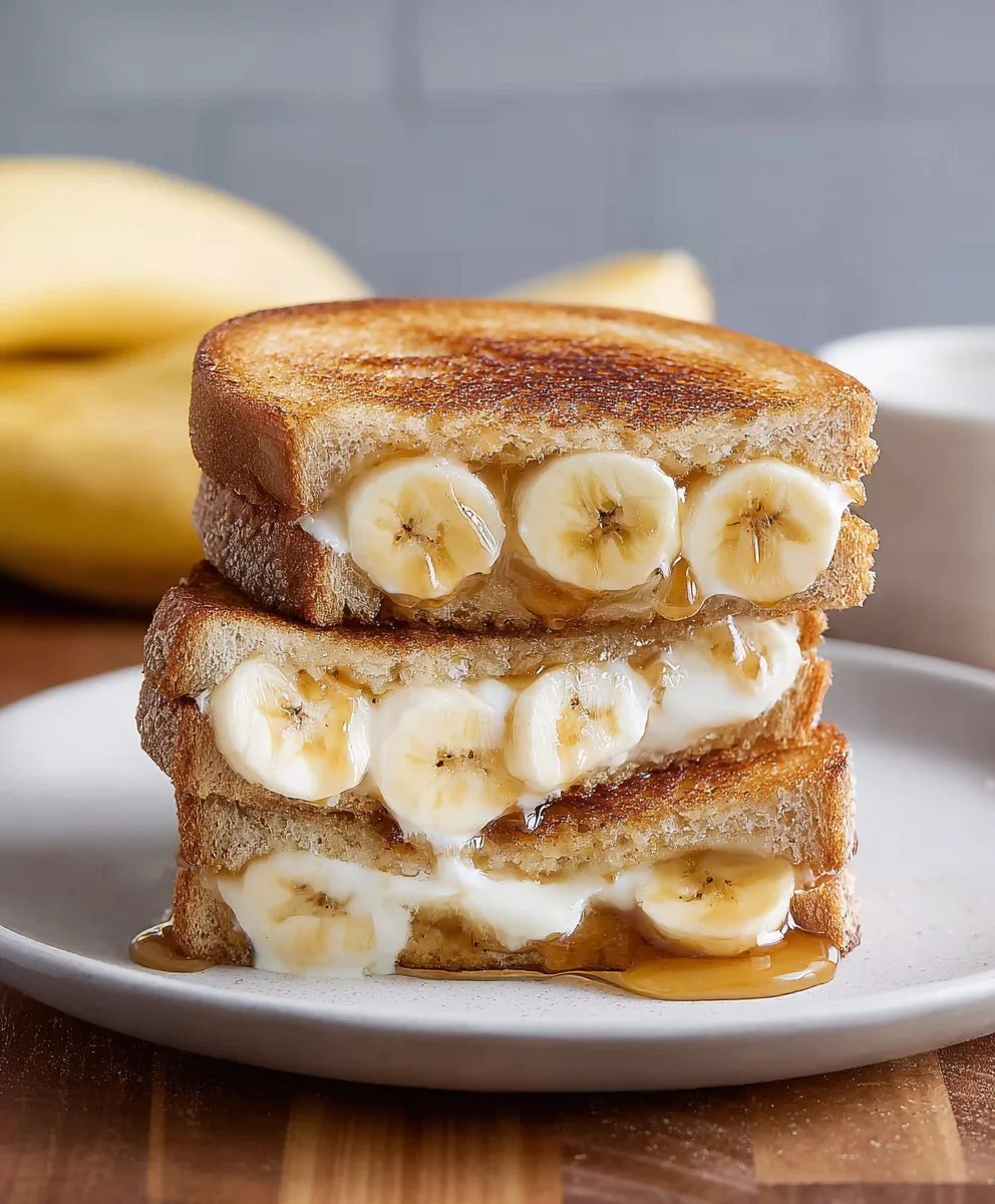 Honey Banana Grilled Cheese - Sweet & Easy Sandwich