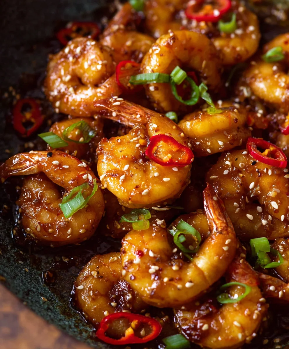 Spicy Chilli Garlic Prawns Recipe - Quick & Easy Meal