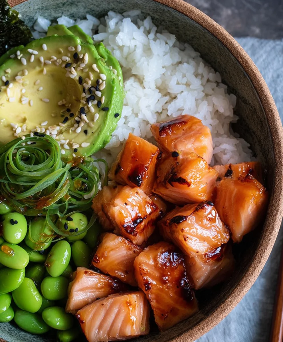 Gluten-Free Teriyaki Salmon Sushi Bowl Recipe