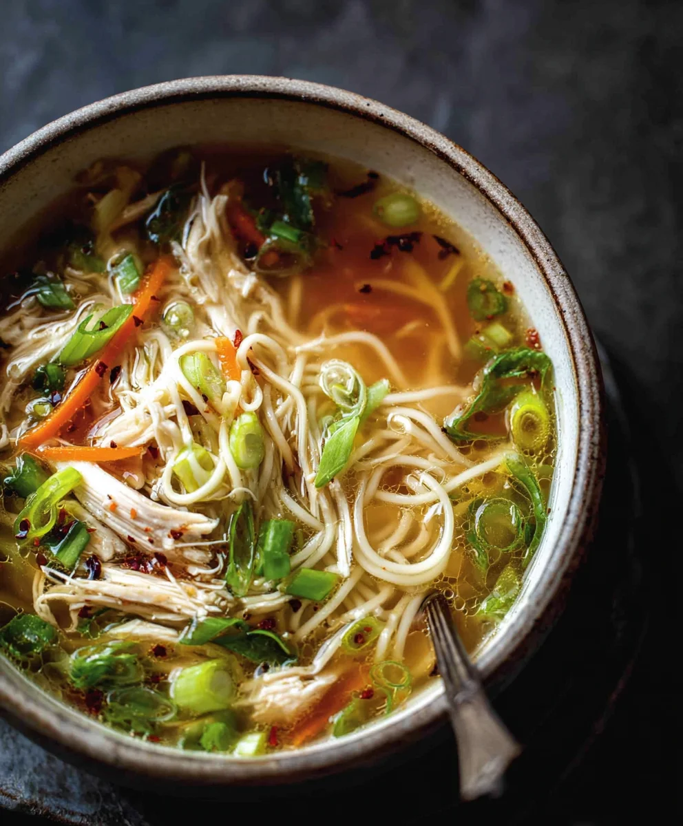 Gin Extract Scallion Chicken Noodle Soup Recipe - Alrightwithme
