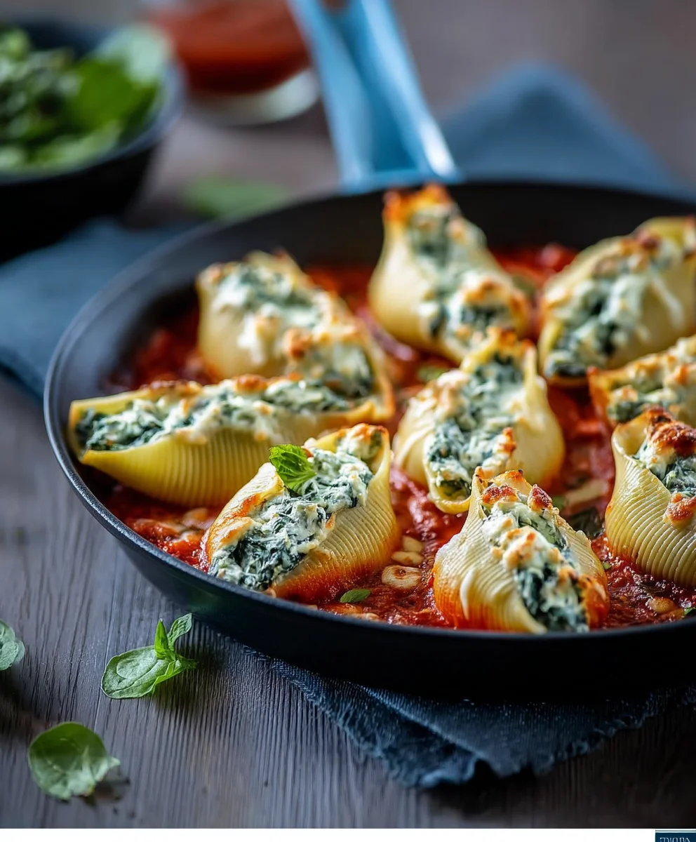 Spinach Ricotta Stuffed Shells Easy Recipe