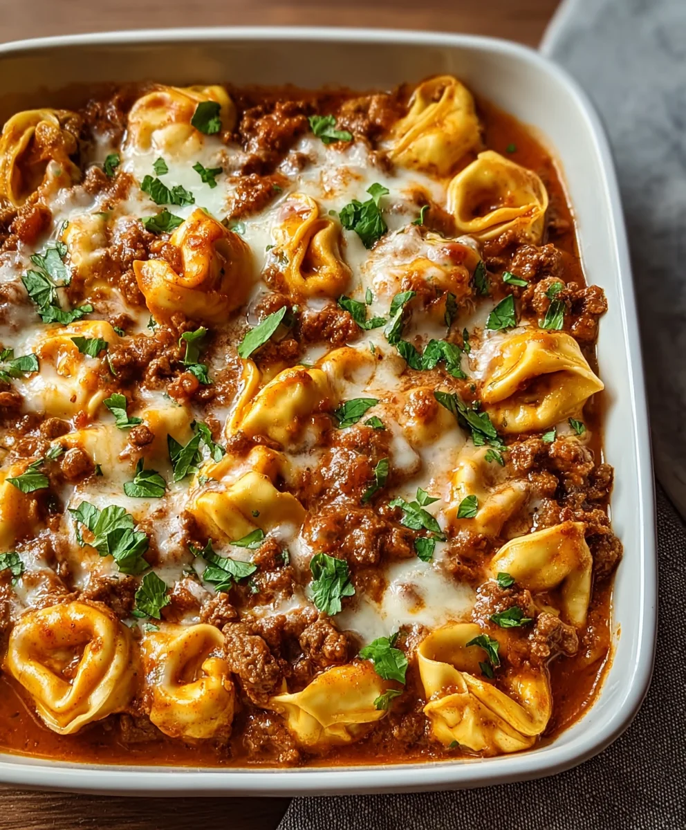 Cheesy Beef Enchilada Tortellini- Easy Dinner Recipe