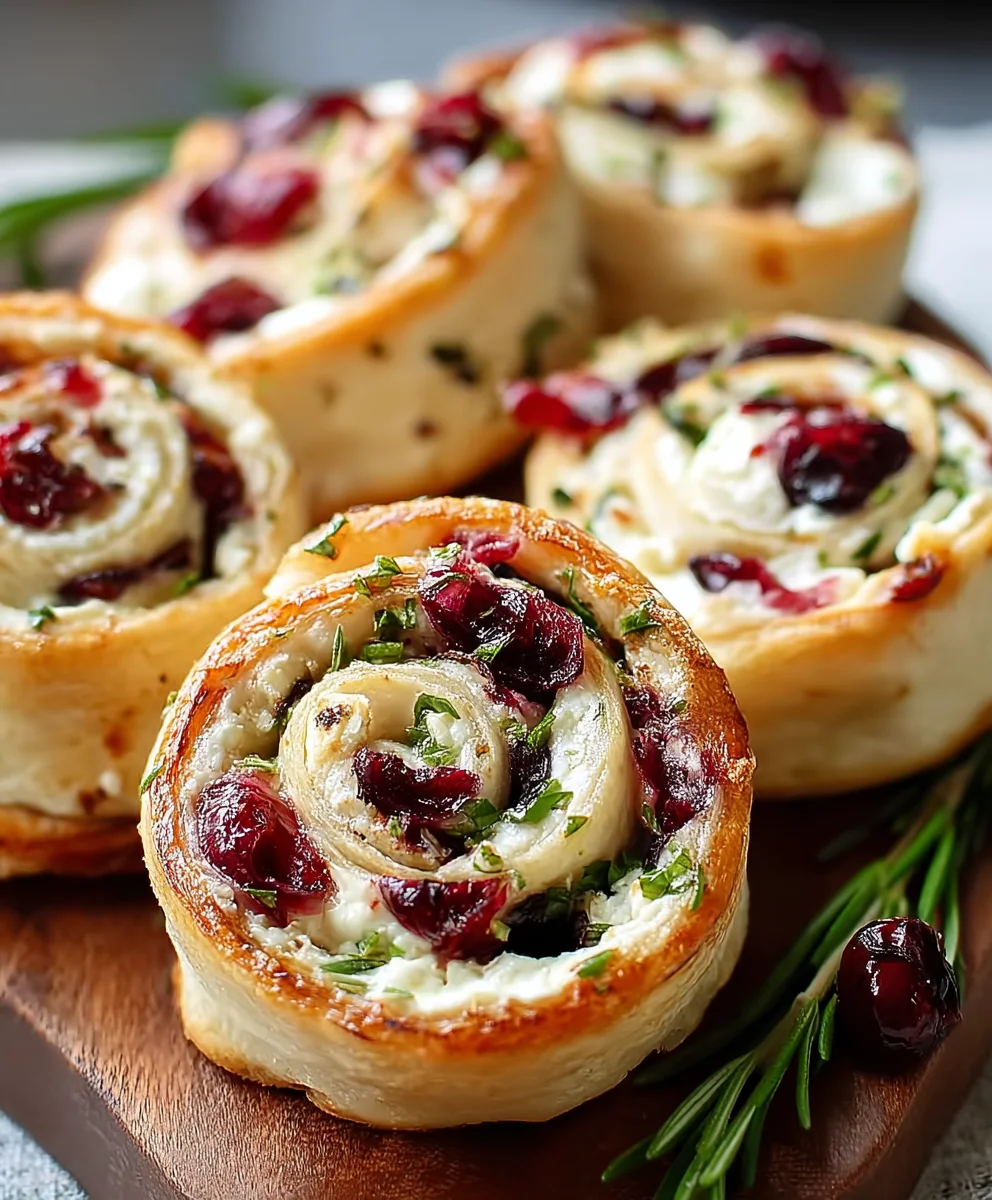 Tasty Cranberry Feta Pinwheels - Easy Holiday Appetizer