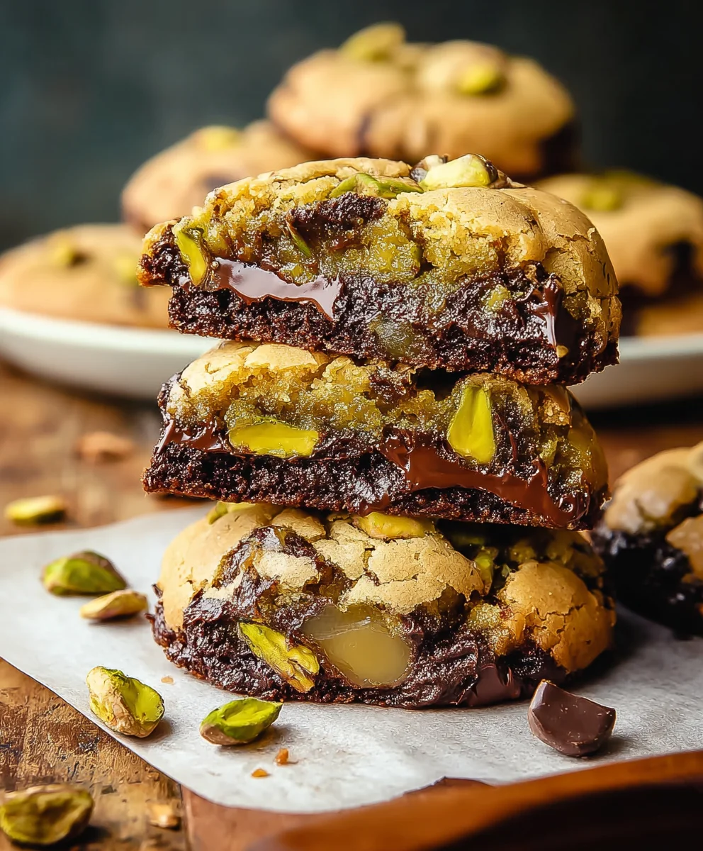 Pistachio Brookies- Irresistible Chocolate Brownie Cookie Bars