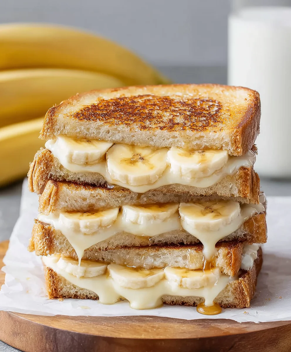 Honey Banana Grilled Cheese - Sweet & Easy Sandwich