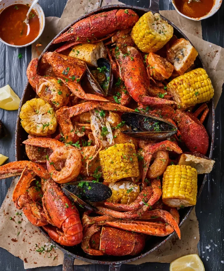 Spicy Cajun Seafood Boil- Homemade Garlic Butter Feast