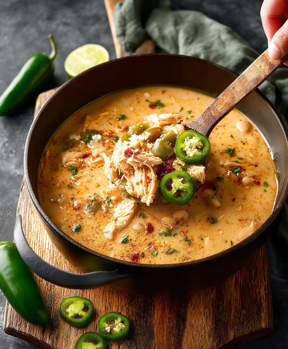 Spicy Cajun White Chicken Chili Recipe-Hearty & Flavorful
