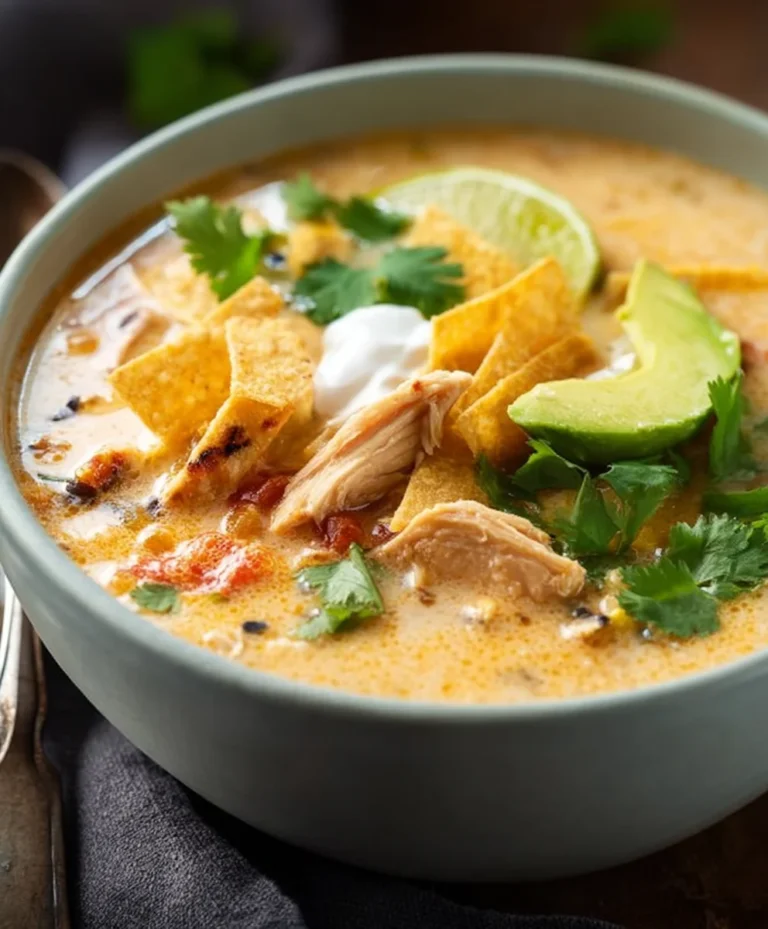 Easy Creamy Chicken Tortilla Soup Recipe