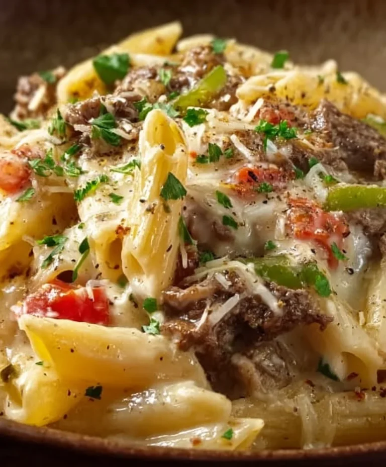 Philly Cheesesteak Pasta-Quick Beef Dinner Recipe