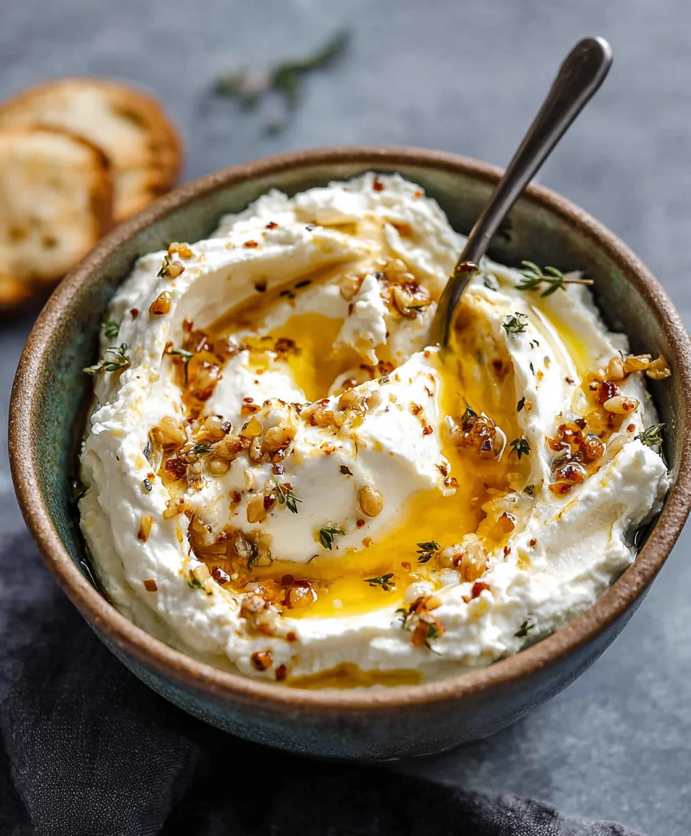 Spicy Ricotta Dip with Hot Honey-Easy Appetizer