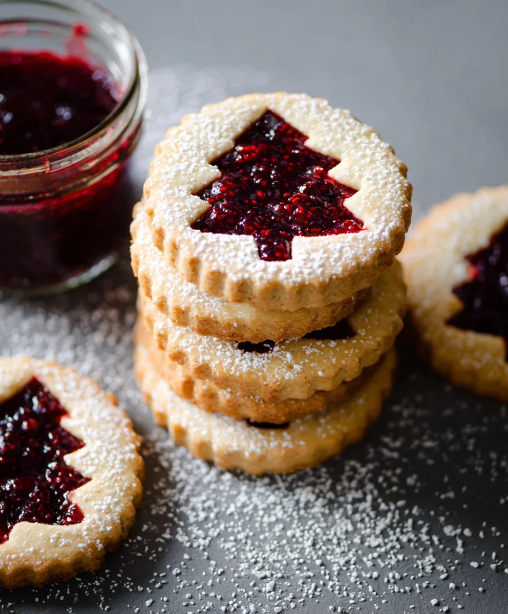 Raspberry Linzer Cookies-Sweet Tart & Delicious Homemade Recipe