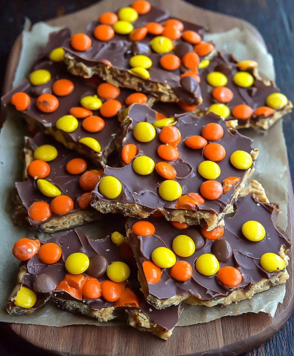 Reese's Pieces Peanut Butter Bark Recipe Easy Treat
