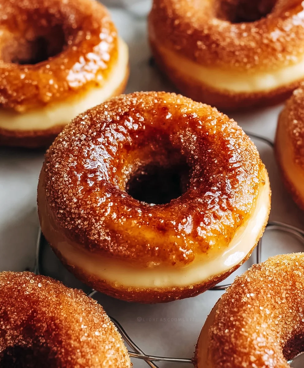 Baked Creme Brulee Donuts-Decadent Sweet Treat