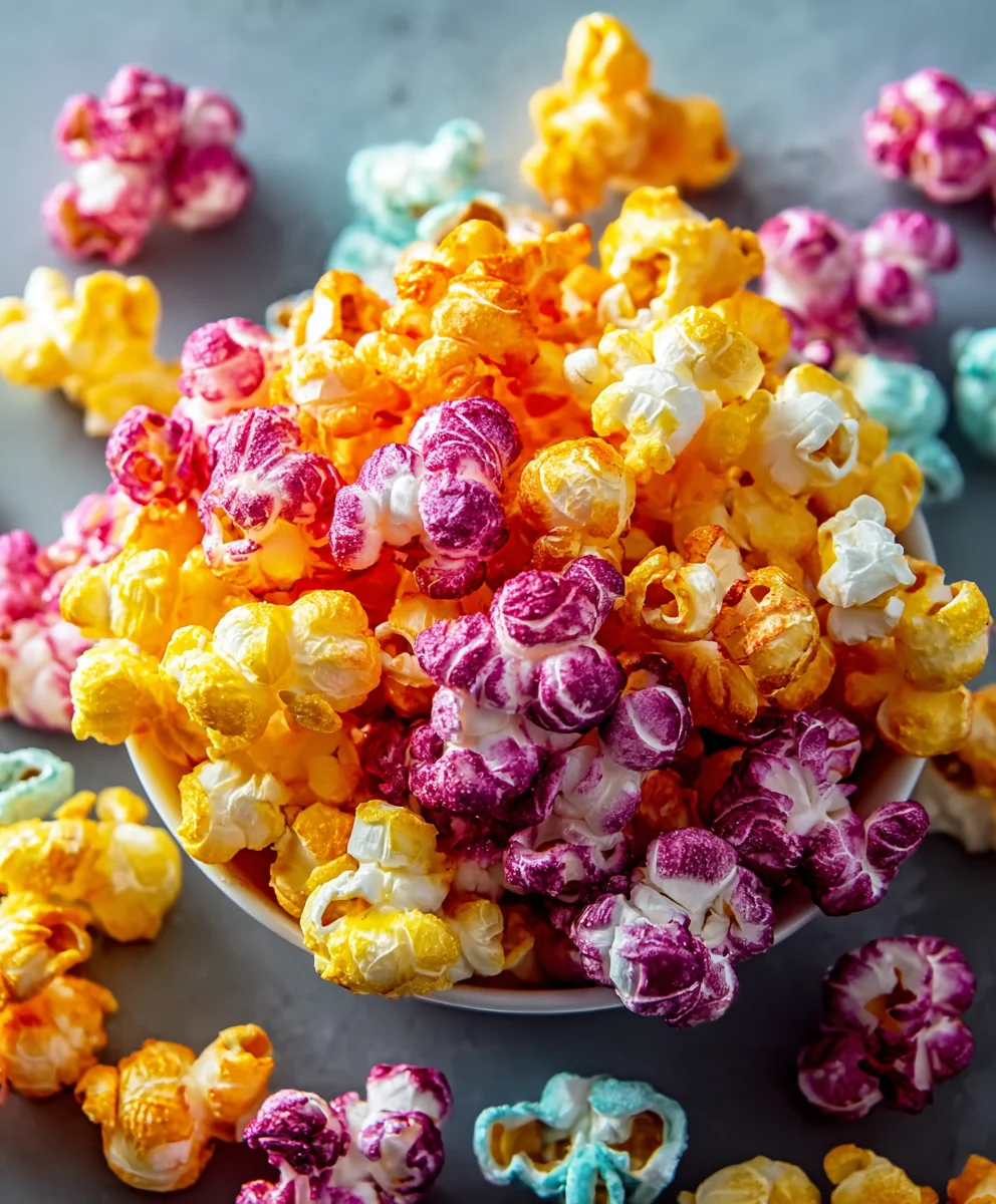 Colorful Candied Popcorn Recipe-Easy & Sweet Treat