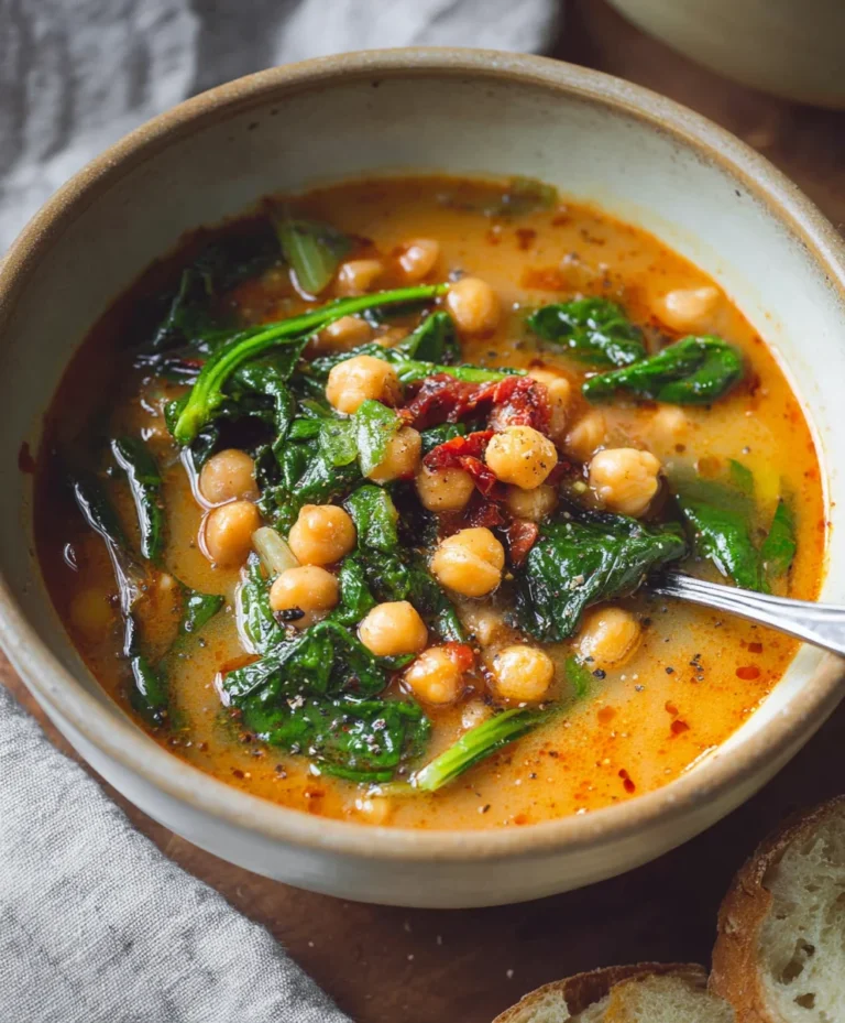 Hearty Tuscan Garbanzo Bean Soup – Simple & Flavorful