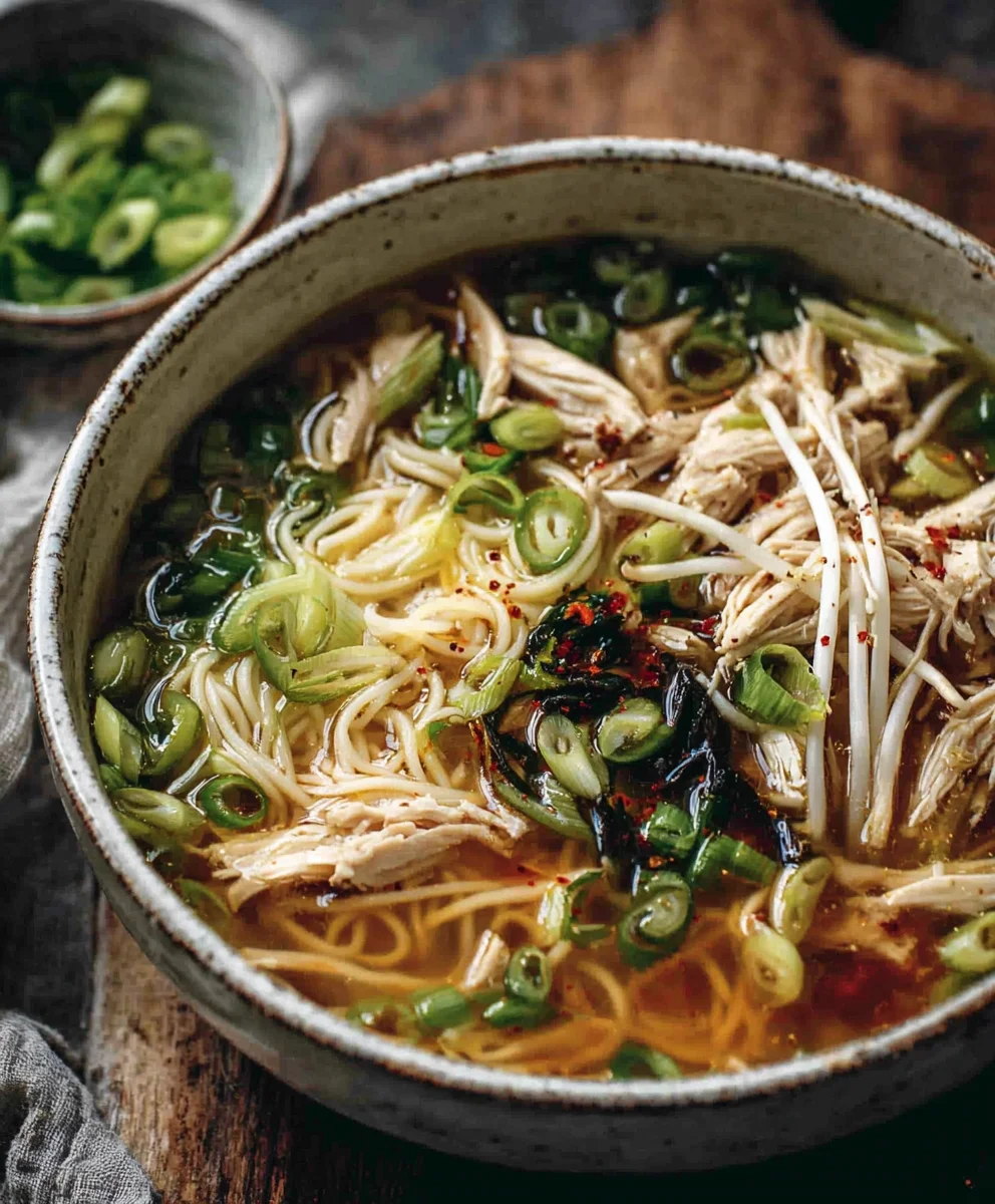 Gin Extract Scallion Chicken Noodle Soup Recipe - Alrightwithme