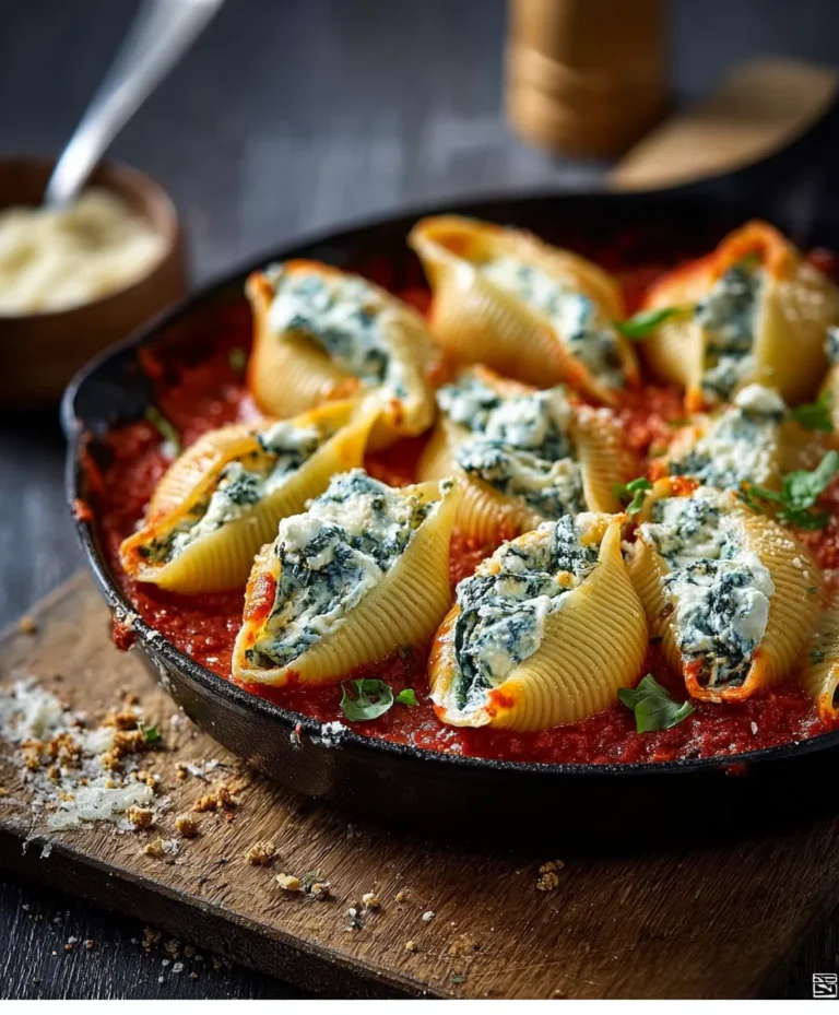 Spinach Ricotta Stuffed Shells Easy Recipe