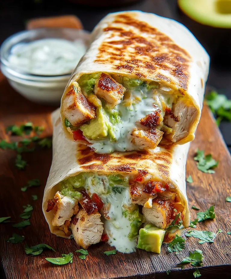 Quick Chicken Avocado Burritos – Easy & Fast