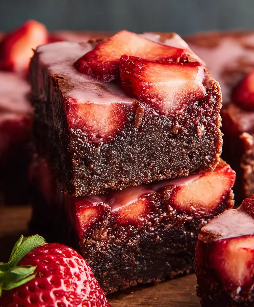 Delicious Strawberry Brownies - A Fruity Treat