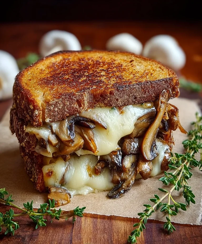 Caramelized Mushroom Grilled Cheese Bliss