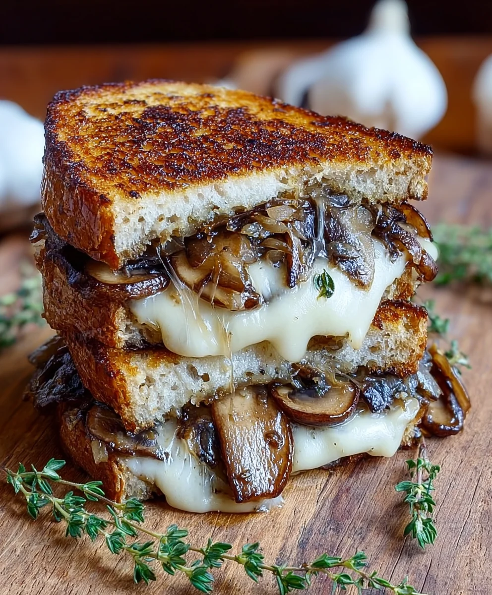 Caramelized Mushroom Grilled Cheese Bliss