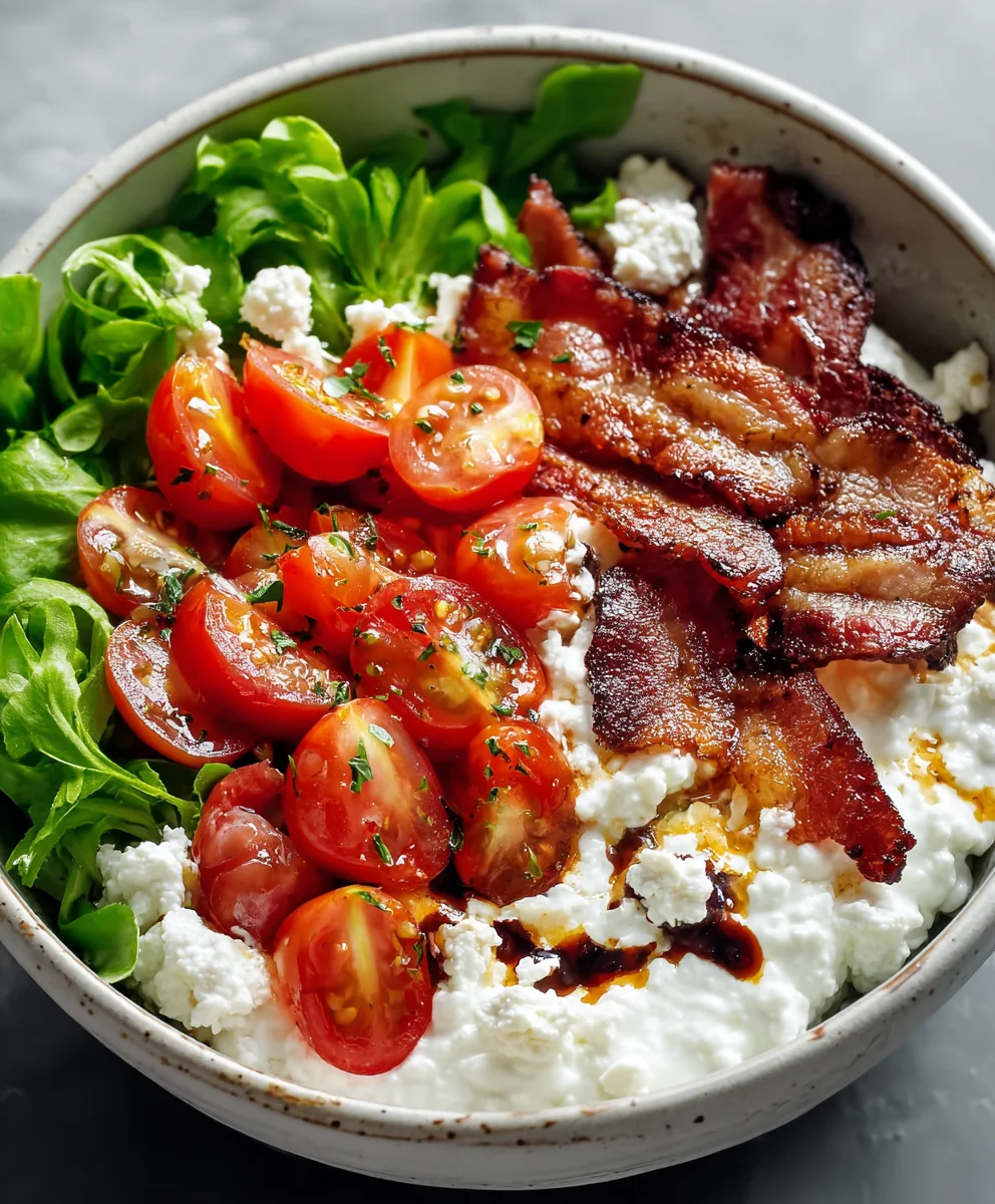 BLT Cottage Cheese Bowl- Low Carb Delicious