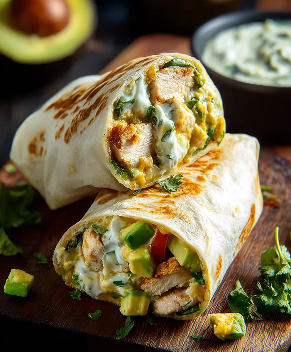 Quick Chicken Avocado Burritos - Easy & Fast