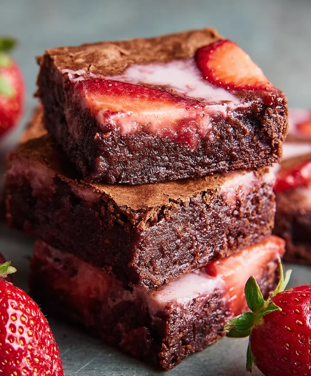 Delicious Strawberry Brownies - A Fruity Treat