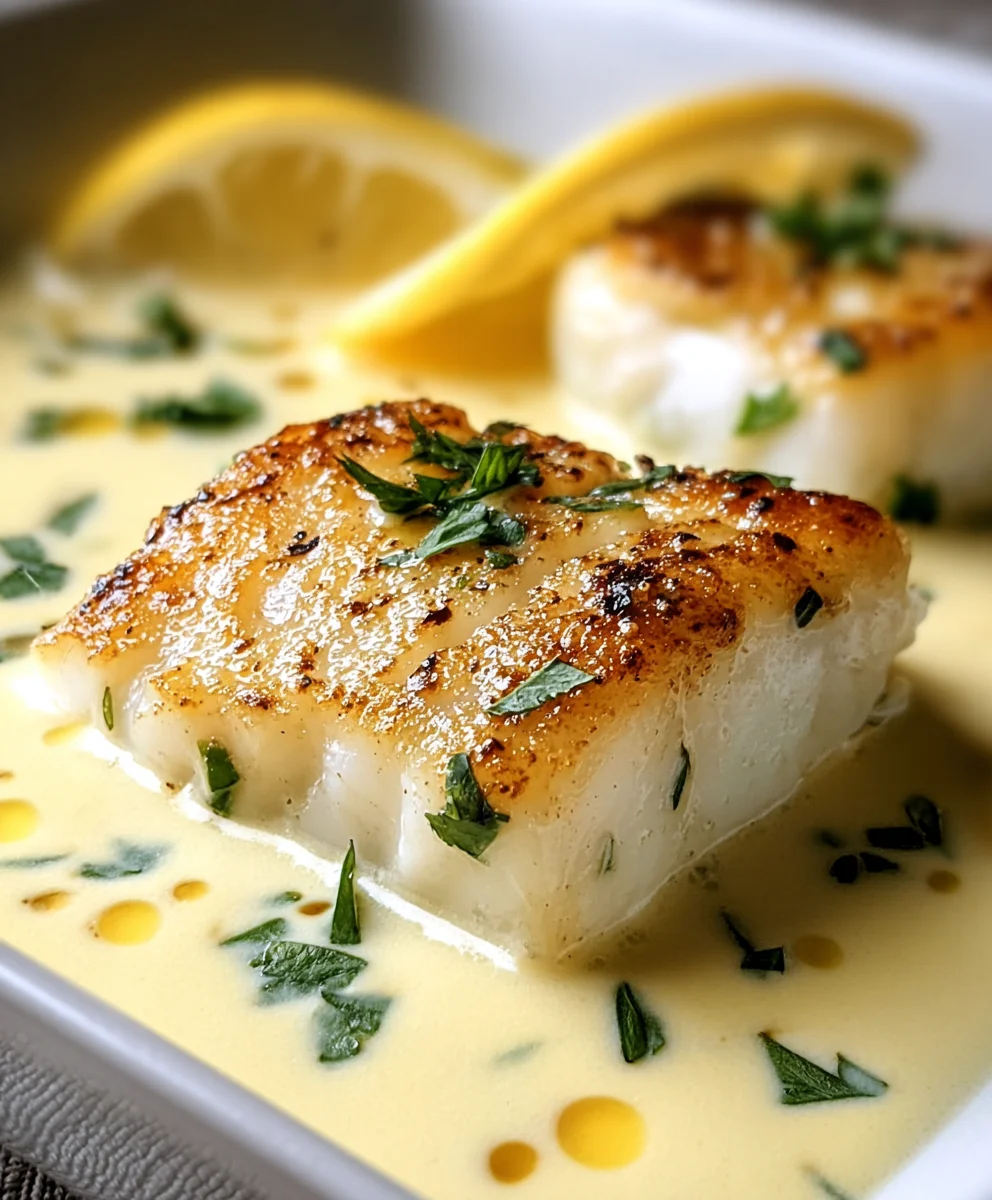 Baked Cod Coconut Lemon Cream - Easy Weeknight Meal