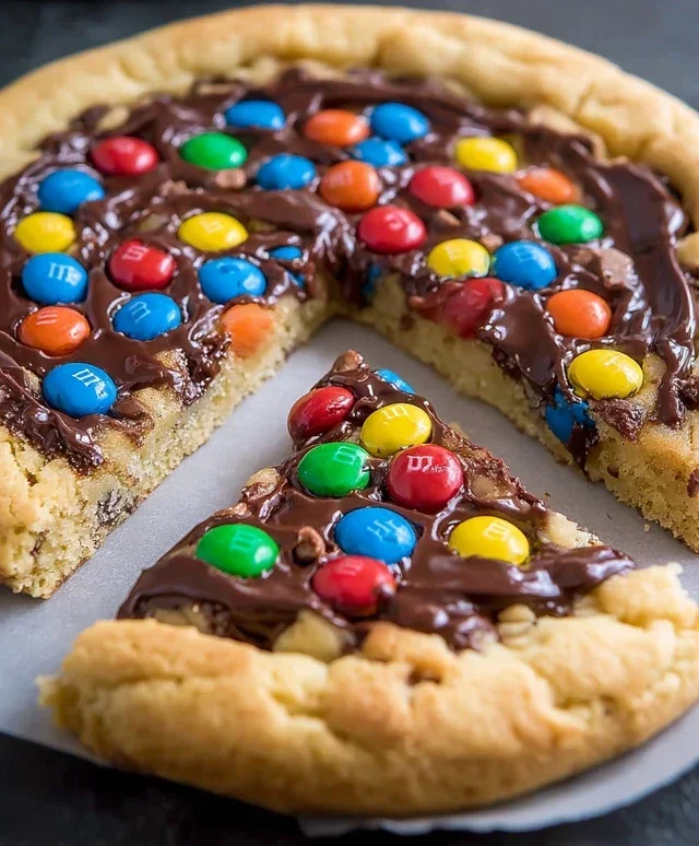 M&M Cookie Pizza