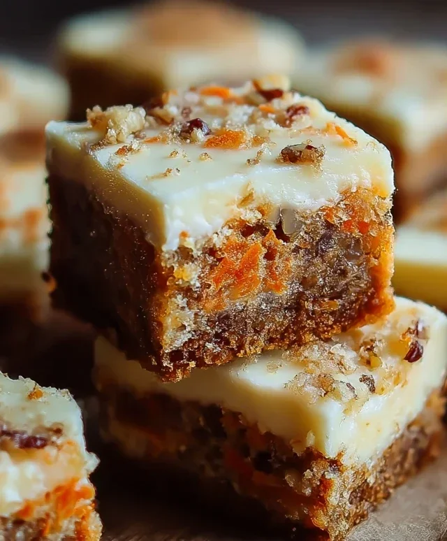 Irresistibly Indulgent Carrot Cake Cream Cheese Bars