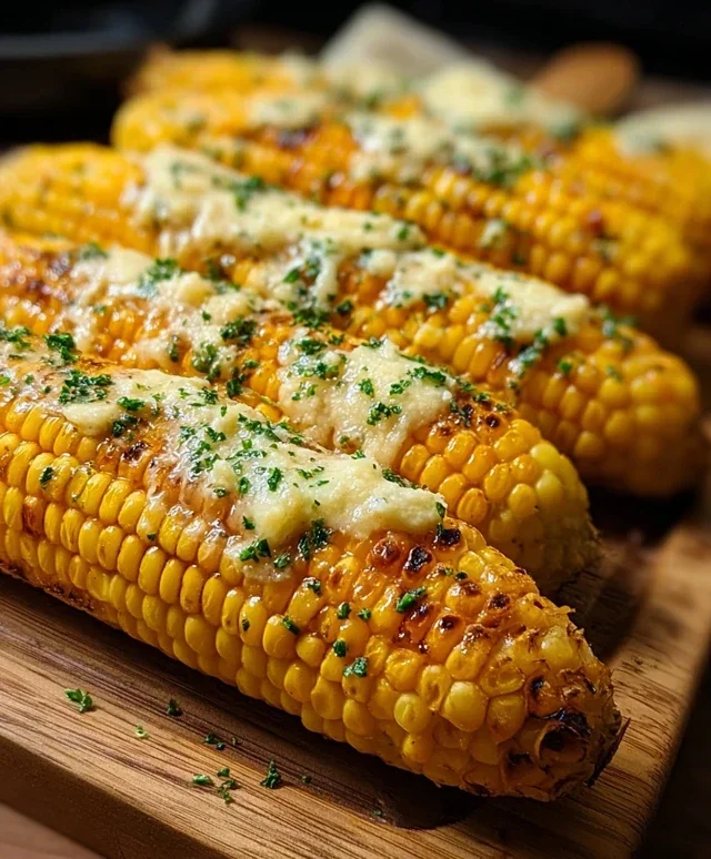 Cheesy Garlic Butter Corn on the Cob