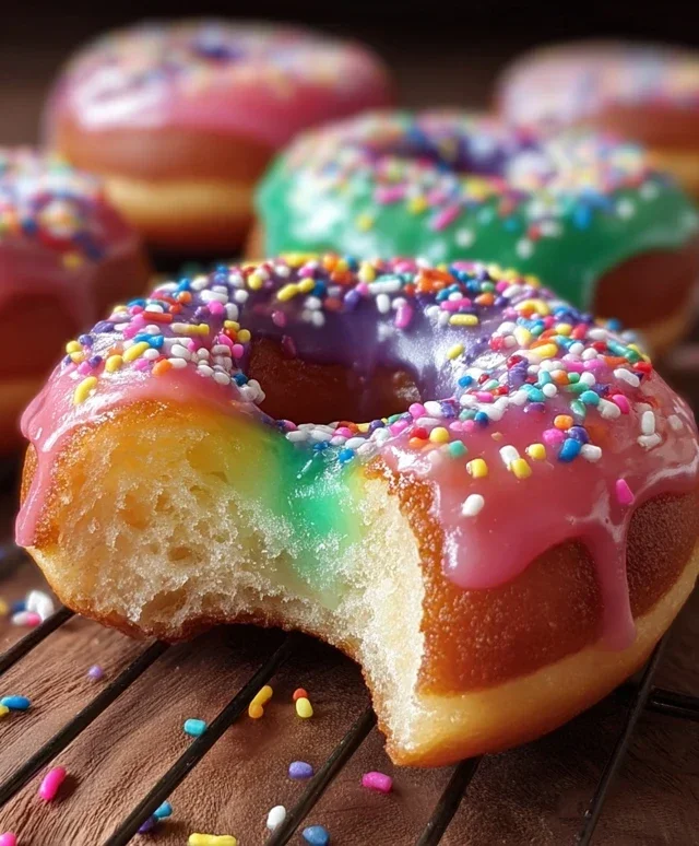 Rainbow-Filled Doughnuts