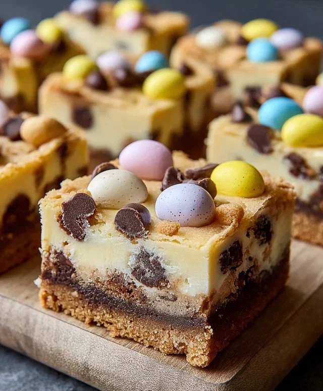 Mini Egg Cheesecake Cookie Bars