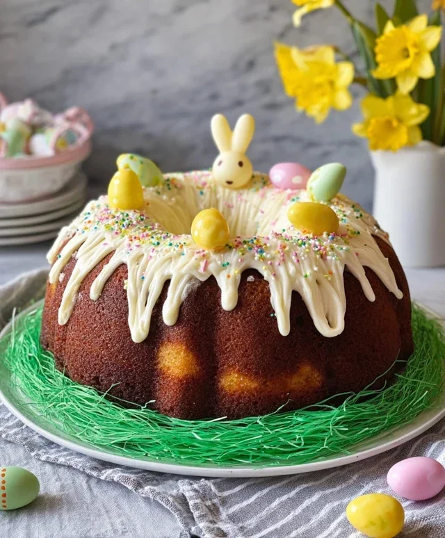 Easter Basket Bundt Cake Recipe (Easy Spring Dessert!)