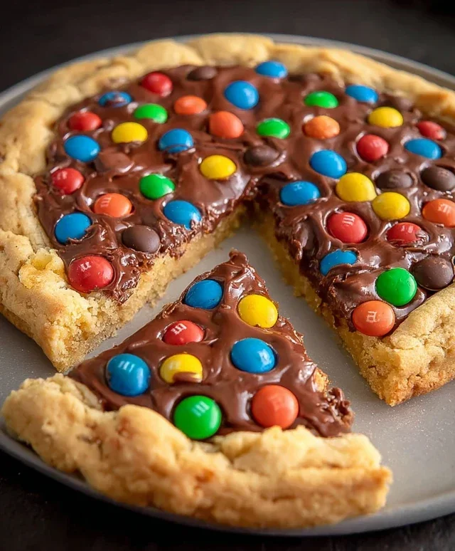 M&M Cookie Pizza