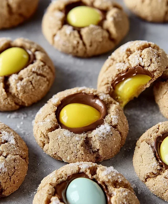 Brown Butter Cadbury Egg Cookies