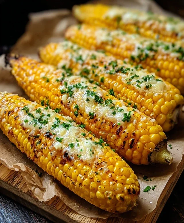 Cheesy Garlic Butter Corn on the Cob