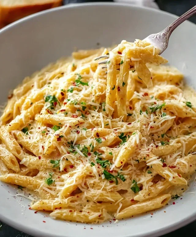 One Pot Creamy Garlic Pasta (Just 20 Minutes!)