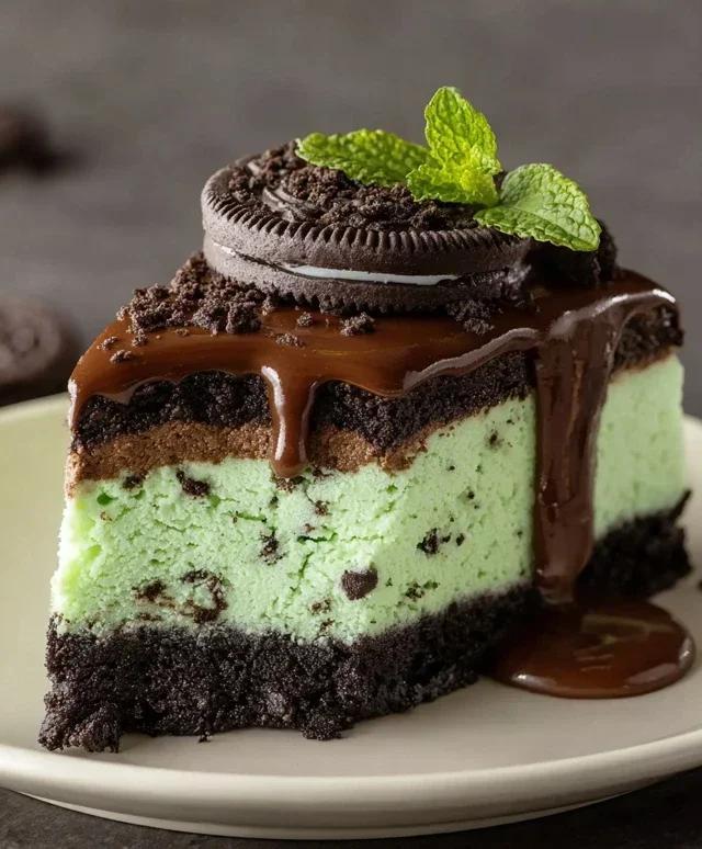 Mint Oreo Cheesecake Delight