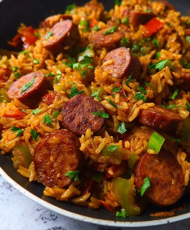Cajun Sausage and Rice Skillet